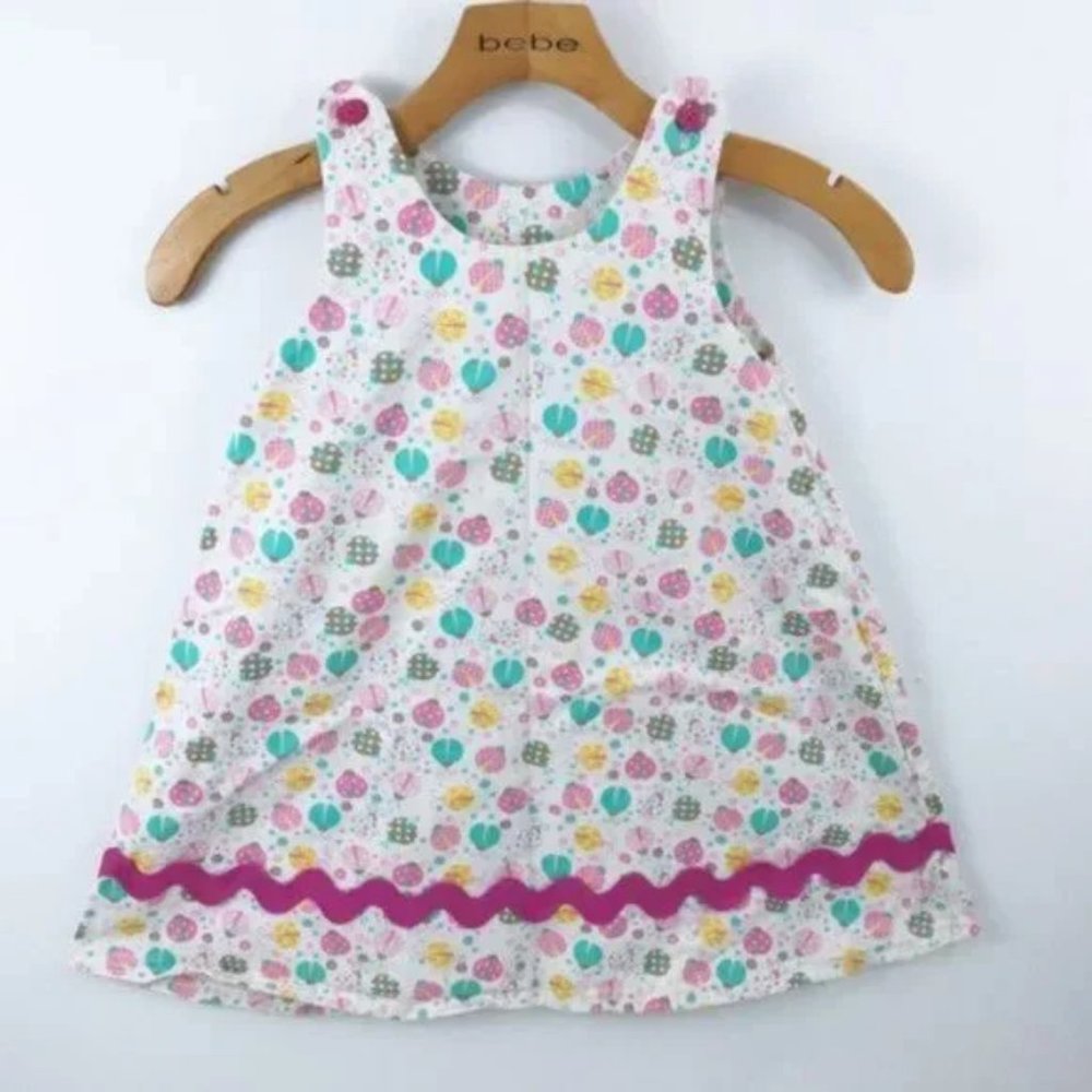 Vintage Ladybug Print Summer Dress 24 mos - Picture 7 of 8